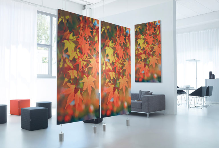 Bild von bedruckten Stoffbannern