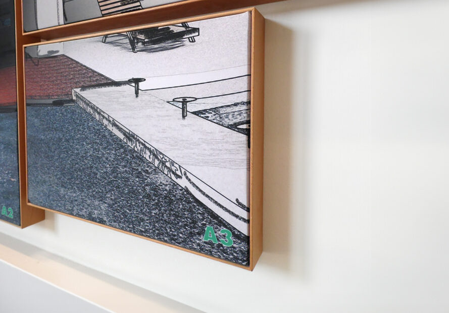 Bild von Foto mit einem Woodframe