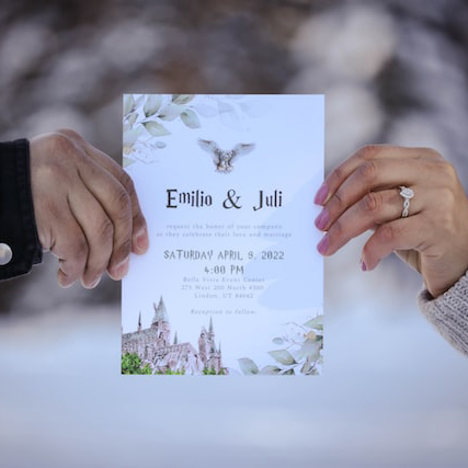 Bild einer Hochzeitseinladung