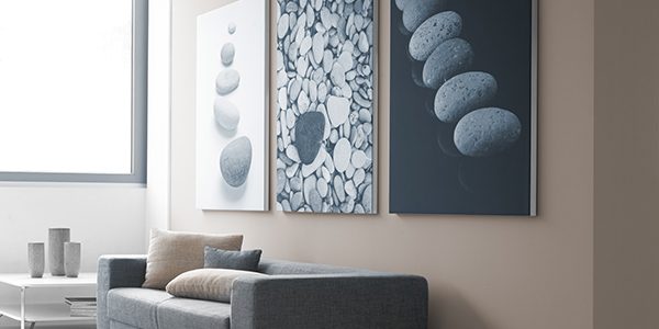 Bild eines Alu Frames als Dekoration des Interieurs
